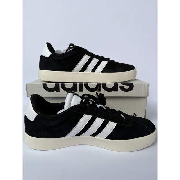 Adidas VL Court 3.0 Skate Black White Cream Mens 11 NWT main image 4